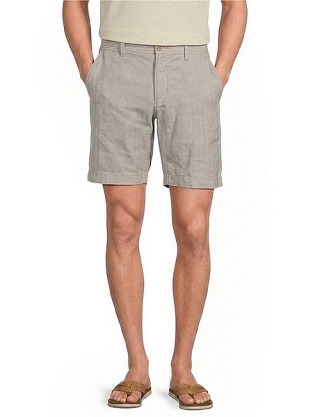 Tommy Bahama Men's Flat-Front Shorts in Light Taupe